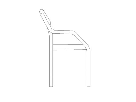 Sitting Chair Detail Elevation 2d View Cad Furniture Layout Autocad