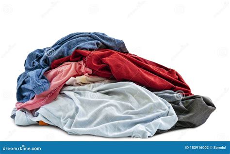Used Clothes Isolated On White Background Stock Photo Image Of