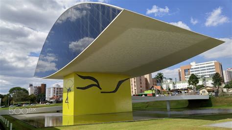 Museum Of The Eye Of Oscar Niemeyer In The City Of Curitiba In Brazil It Is One Of The
