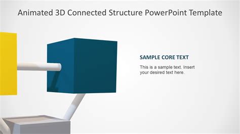 3 Item Animated 3d Connected Structure Powerpoint Template Slidemodel