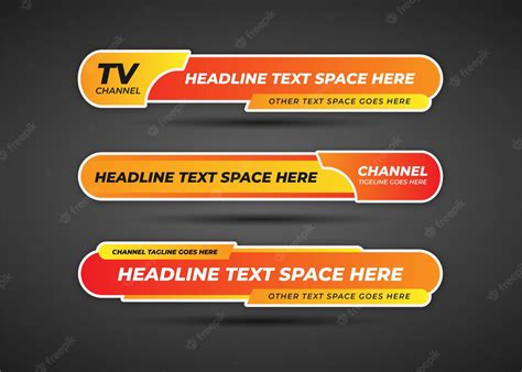 Premium Vector | Orange lower third breaking news banner with gradient
