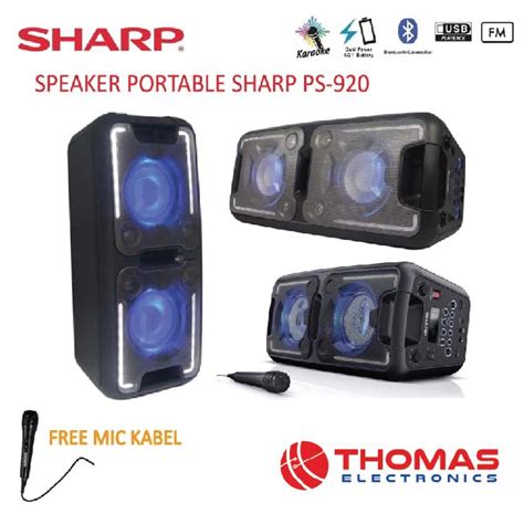 Jual Speaker Sharp Portable Ps 920 Speaker Aktif Garansi Resmi Shopee