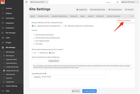 How To Deploy Install A Site Bundle Mura Docs V