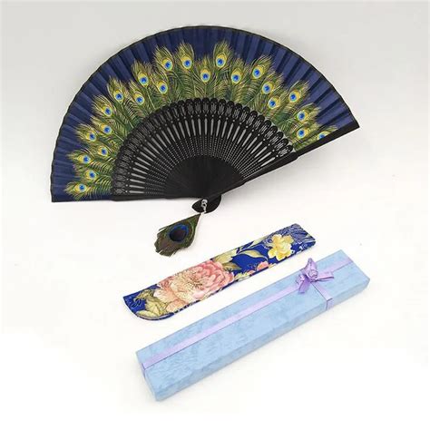 Buy 50setlot Vintage Retro Peacock Folding Fan Hand
