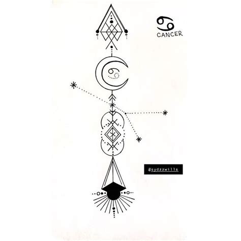 Geometrical capricorn goat with arrow forearm tattoo. Astrology Arrows en Instagram: "Cancer Tattoo concept" in ...