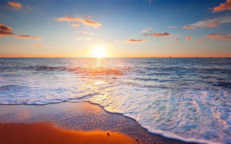 Beach Sunset Sky Background