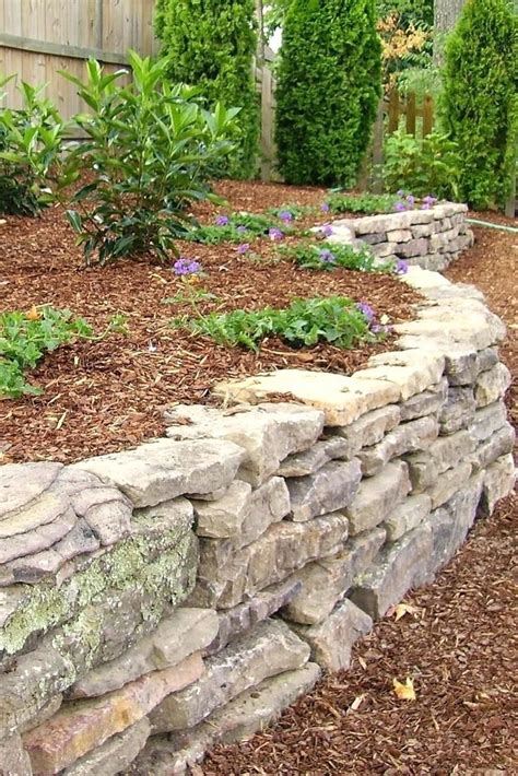 Dry Stacked Stonestones For Garden Borders Edging Stones Stone Walls