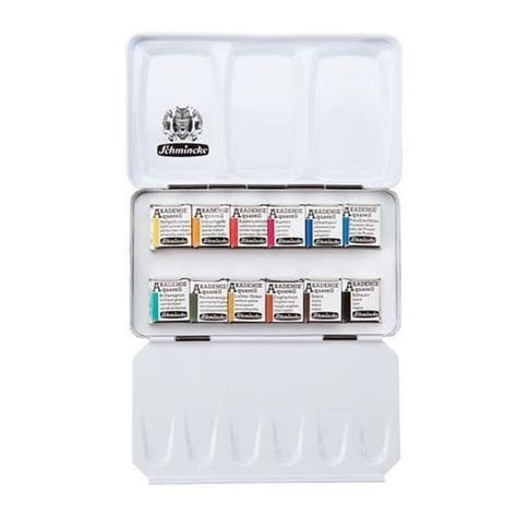 Schmincke Akademie Aquarell Watercolour Set 12 Half Pans With Images