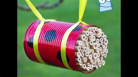 How To Make A Tin Can Insect House Gardening Crafts For Kids Youtube