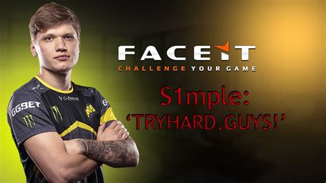 S1mples Try Hard Game Faceit Pro League Eng Ru Youtube