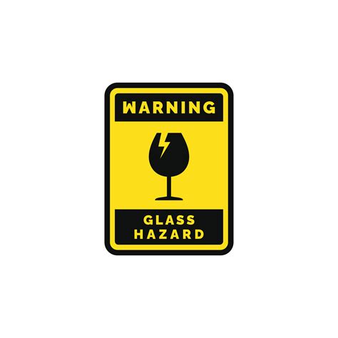 Glass Hazard Caution Warning Symbol Design Vector 25661254 Vector Art At Vecteezy