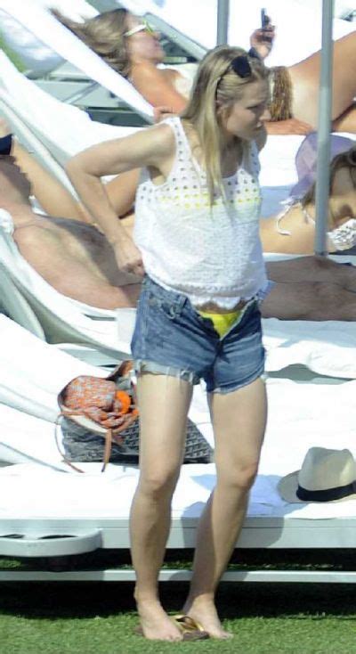Retro Bikini Kristen Bell Wears Yellow Bikini At Miami Beach 14 Pics
