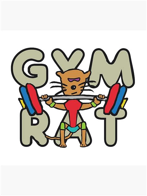 Gym Rat Weightlifting Art Print By Mark Ewbie Redbubble