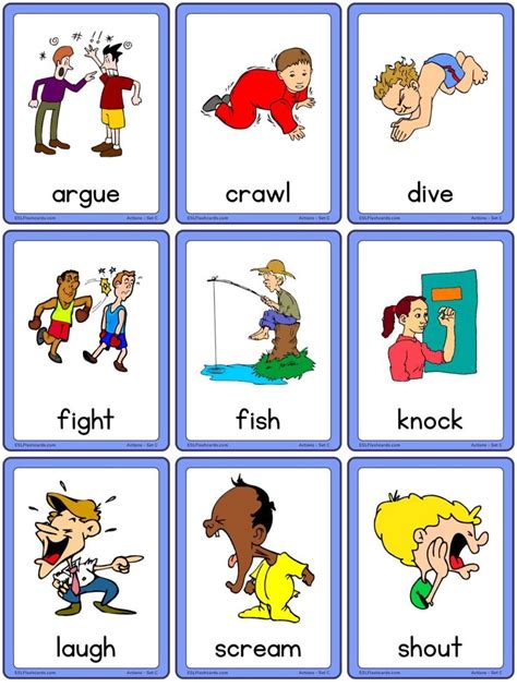 Action Verbs Flash Cards Set Action Verbs Worksheet Verb Hot Sex Picture