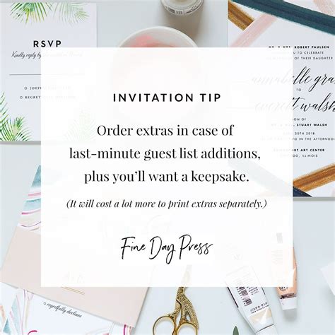 The minimum budget for a wedding. invitation tip | order extras in case of last-minute guest ...