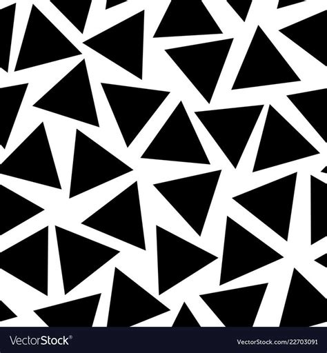 Scattered Randomly Placed Black Triangles On White Background Seamless