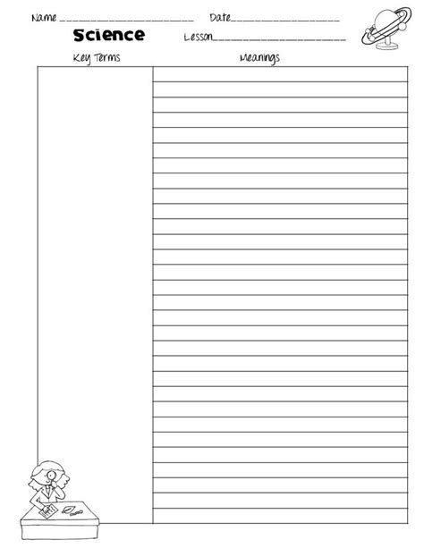 The Idea Backpack Cornell Notes Templates For Science Freebie