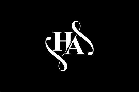 Ha Monogram Logo Design V6 By Vectorseller Thehungryjpeg
