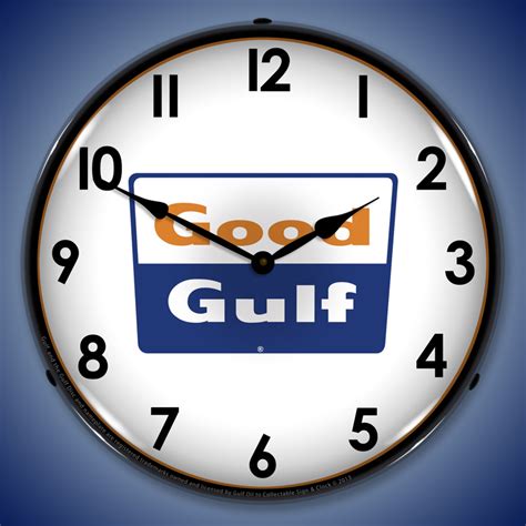 Gulf Oil Wall Clocks, Lighted - Gulf Clock - LED Lighted ...