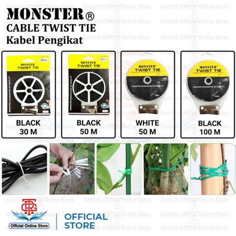 Jual Twist Tie Kabel Pengikat Ikat Tali Kawat Kabel Tie Tis Plastik