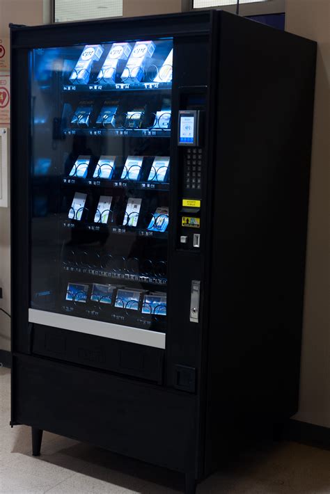 Vending machine with safe sex, health products installed in Ackerman