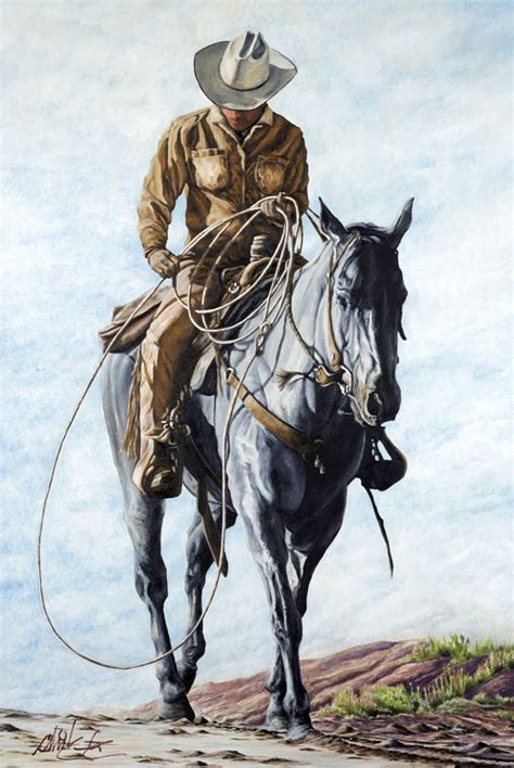 A Job Well Done 20x30 Acrylic Cowboy Art Cowboy Artists