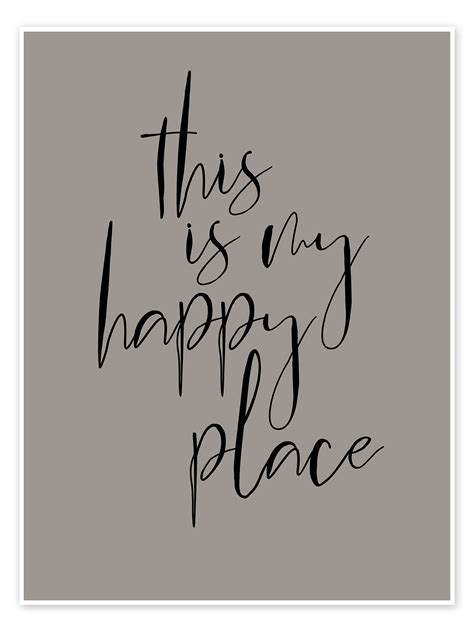 Wandbild „this Is My Happy Place Von Typobox Posterloungede