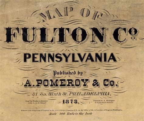 1873 Map Of Fulton County Pa Etsy