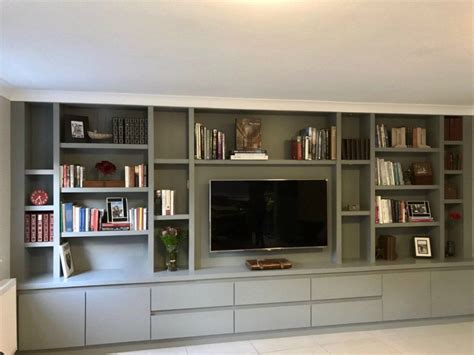 Bespoke Media Unit In Wandsworth The Bookcase Co Living Room Wall