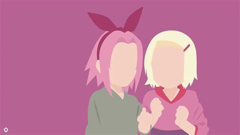 Sakura And Ino Naruto Minimalist By Darkfate17 Naruto Anime