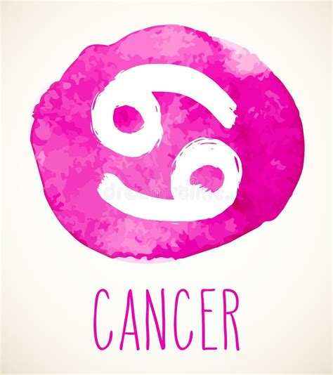 Cancer Zodiac Sign Design Element Stock Vector Illustration Of