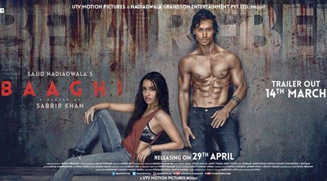baaghi first poster tiger shroff shraddha kapoor are the rebels the indian express