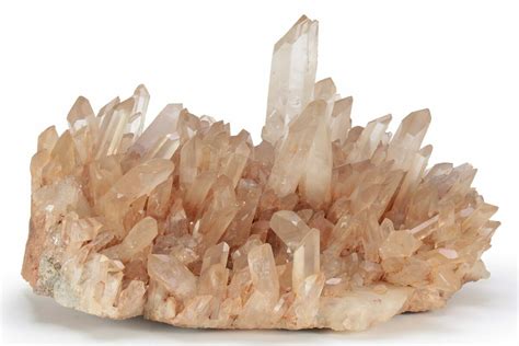 122 Tangerine Quartz Crystal Cluster Madagascar 231360 For Sale