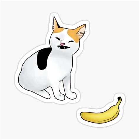 Cat No Banana Sticker By Stolas Ubicaciondepersonas Cdmx Gob Mx