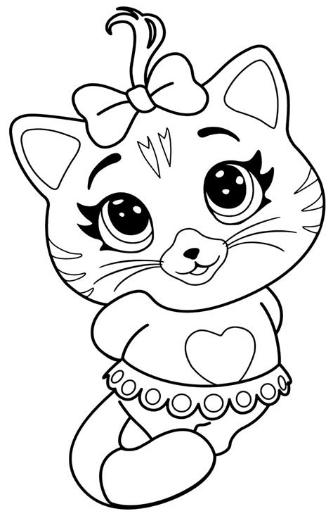 Desenho Para Colorir De Gatinhos Modisedu