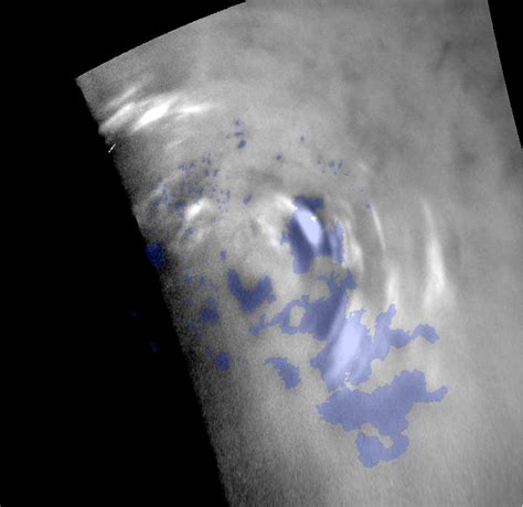 Space Images Titans Northern Polar Clouds