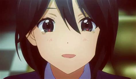 Anime Girl Fake Smile Crying