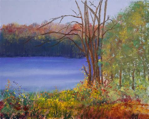 Autumn At The Lake By David Patterson Lake Painting Paintings I Love