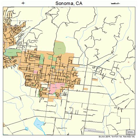 Sonoma California Street Map 0672646