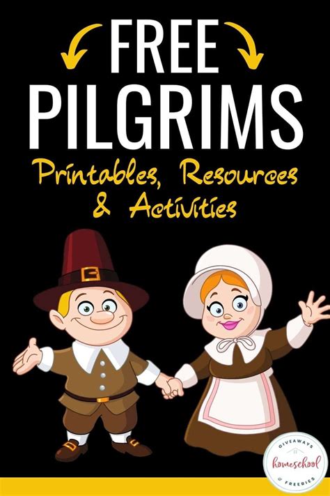 Free Pilgrim Printables And Crafts For Thanksgiving Week