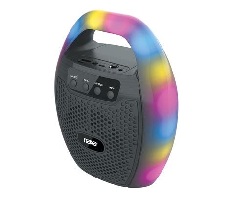 Portable 4″ Bluetooth Party Speaker With Multi Color Handle Lights