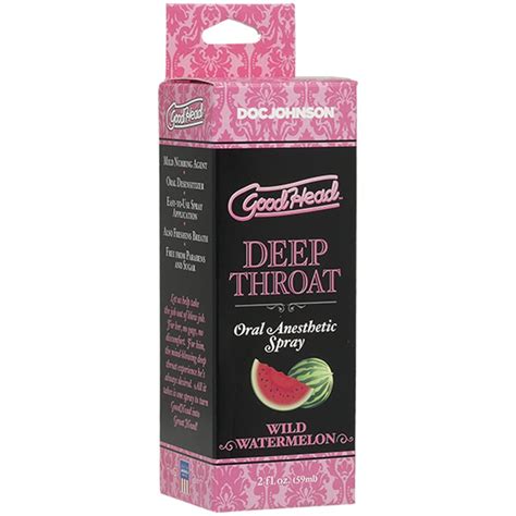 GoodHead Deep Throat Spray Wild Watermelon Oz Doc Johnson Satisfaction Com