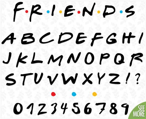 Best Friends Font Svg Friends Alphabet Letter Svg Friends Tv Etsy
