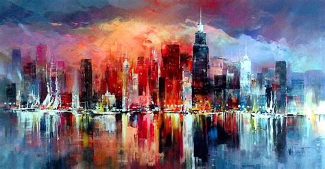 Pin By Valérie Deslauriers On Peinture Cityscape Art City Scape