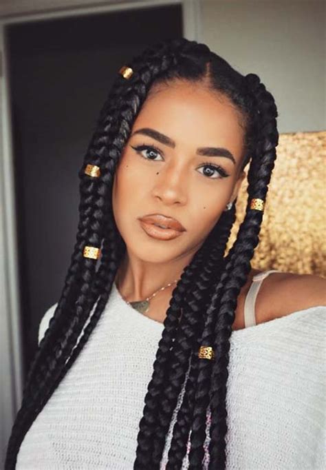61 Best Jumbo Box Braids Hairstyles Page 4 Of 6 Stayglam