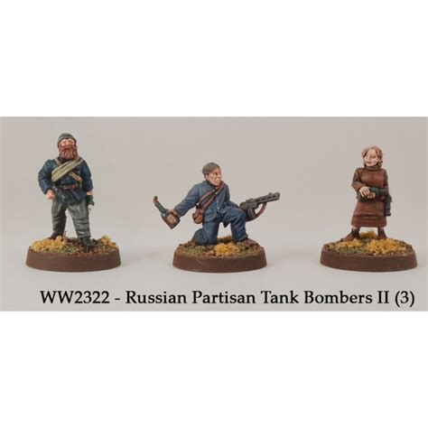 Russian Soviet Partizan Tank Bombers 28mm Wwii Black Tree Design