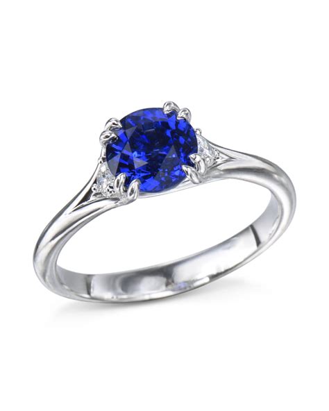 Blue Sapphire And Diamond Engagement Ring Turgeon Raine