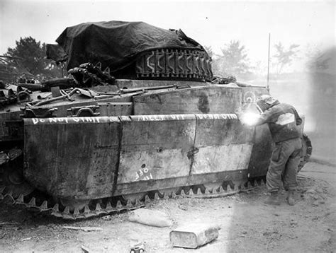 M4a3 Medium Tank In Service With The Usmc In The Battle Of Iwo Jima