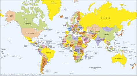 Carte Du Monde Plan Des Pays Images Arts Et Voyages