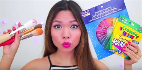 see how this beauty vlogger only uses art supplies for makeup style files